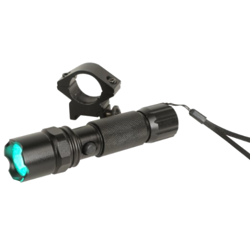 Green LED Flashlight 20mm Mount, In a world dominated by pointless accessories for guns, the venerable torch/flashlight stands out against the crowd as being something inherently practical
