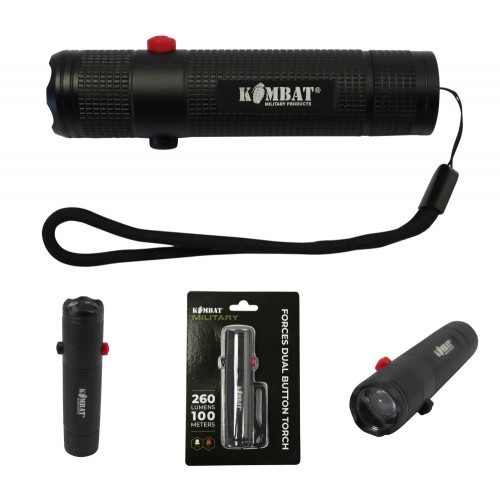 Forces Dual Button Torch, Stay prepared in any environment with the Forces Dual Button Torch — a compact, dependable light built for outdoor challenges, night exercises, and emergency situations