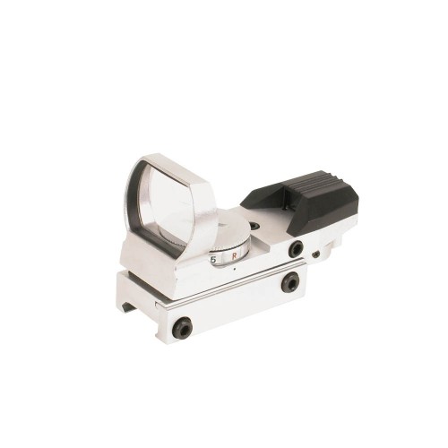 Swiss Arms Reflex Red/Green Dot Sight (Silver), Built for fast, instinctive aiming, the Swiss Arms Compact Multi-Reticle Red Dot Sight puts full control in your hands