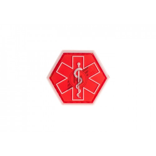 Paramedic Hexagon Patch (Red), Morale Patches are velcro patches designed to offer a bit of flair and humour, ideal for mounting on bags, tactical vests, or pretty much anywhere there's a spare section of velcro