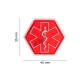 Paramedic Hexagon Patch (Red), Morale Patches are velcro patches designed to offer a bit of flair and humour, ideal for mounting on bags, tactical vests, or pretty much anywhere there's a spare section of velcro