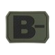 Blood (B-), This B- Negative Blood Group Patch is made from tough, high-quality PVC, providing a crisp and easy-to-read design in a compact 38mm x 29mm size