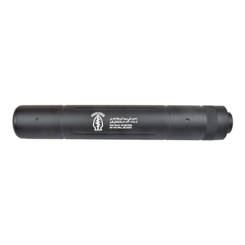 CYMA 195mm Special Forces Silencer (195x30), Silencers, or suppressors, are designed to modify the sound of a gun, and hide the muzzle flash