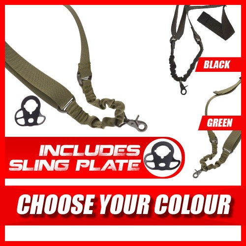 ACM Single Point Sling (Bungee) w/Sling Plate (For M4)