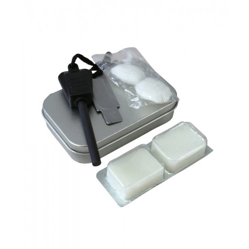 Fire Starter Kit, Manufactured by Kombat UK, this fire starter kit is compact, and comes in a handy aluminium tin