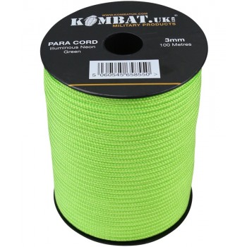 Paracord Reel 3mm (100m) (Neon Green)