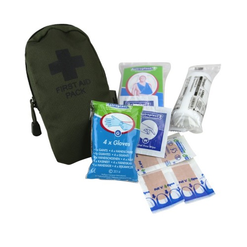 First Aid Kit (Small) (OD), Be prepared for any situation with this compact and reliable First Aid Kit, designed for outdoor adventures, field exercises, and everyday use