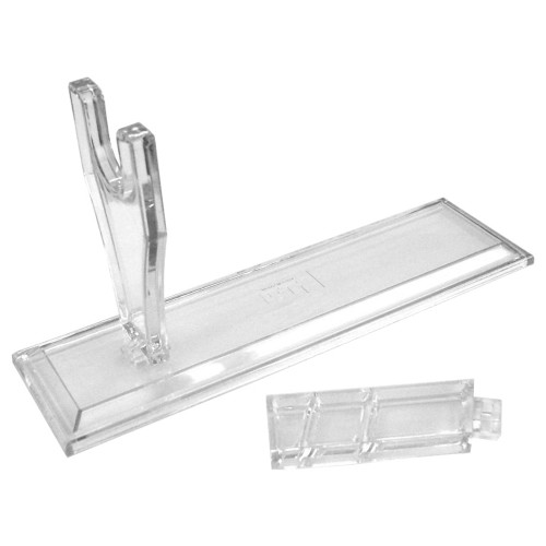 HFC Plastic Pistol Stand (Clear), This transparent pistol display stand offers a clear, unobtrusive way to showcase handguns while keeping them securely supported
