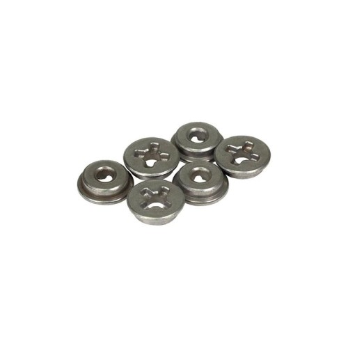 Metal 8mm Oil-Retaining AEG Bushing - cross slot, Built tough from steel, this 8mm oil-retaining bushing keeps your AEG gearbox running smooth under heavy loads