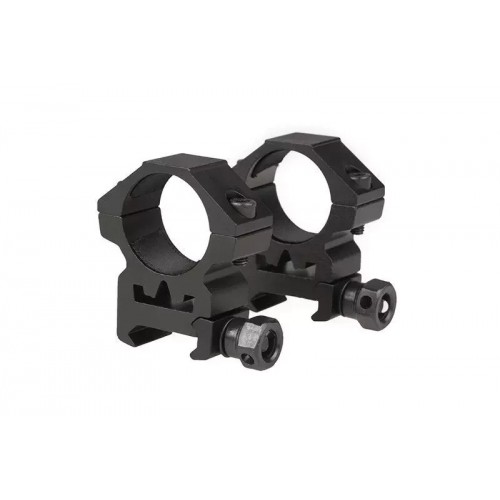 25.4mm Scope Rings (Low), The 25mm Two-Piece Optics Mount by Theta Optics is engineered for precise, low-profile mounting of optical sights on ASG (Airsoft Gun) replicas