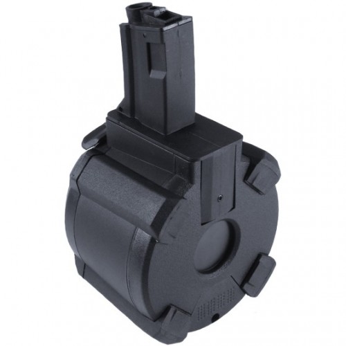 Nuprol MP5 LP-Drum Magazine (1200 BB), The Nuprol MP5 LP-Drum Magazine AEG 1200R is a high-capacity drum magazine designed for serious airsoft players who demand sustained firepower and reliability on the field